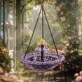 thumbnail image 2 of Purple Solar-Powered Hanging Waterfall Bird Bath Fountain, 2 of 4