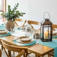 thumbnail image 5 of Round Placemats Set of 4 Ombre White Teal Place Mats Washable Woven Placemat Gradient Color Turquoise Circle Braided Table Mat for Kitchen Dining Table Party Home Decor 15 Inch, 5 of 8