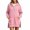 B01-Pink-Sweatshirt, variant on Zxlsdmn 1/4 Button Long Tunic Hoodie Women Trendy Side Slit Hoodies Lightweight Long Sleeve Drawstring Sweatshirts Comfy Fall Hooded Sweatshirts with Pocket Black L
