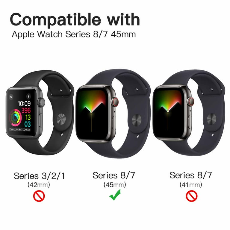 JETech Case with Screen Protector Compatible with Apple Watch Series 8 7  45mm