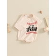 thumbnail image 4 of Musuos Baby Summer Romper 3M 6M 12M 18M Letter Print Short Sleeve Jumpsuit Newborn Boy Girls Bodysuit Basic Clothes, 4 of 9