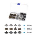 thumbnail image 3 of Unique Bargains Snap Fasteners Kit Metal 3 Colors with 3 Setter Tools & Storage Box, 60 Sets, 3 of 7