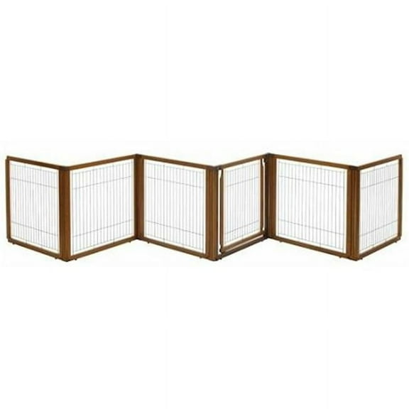 Richell 94171 6 Panel Convertible Elite Pet Gate - Autumn Matte
