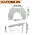 thumbnail image 6 of Unique Bargains Nail Arm Rest with Mobile Phone Holder Manicure Hand Rest Hand Rest for Nail Tech with Stable Base Gray, 6 of 8
