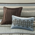 thumbnail image 3 of Home Essence Cambridge 7 Piece Jacquard Comforter Set, Blue, Queen, 3 of 17