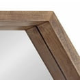thumbnail image 3 of Kate and Laurel Hutton Hexagon Wood Framed Mirror, 31 x 36, Rustic Brown, Mid-Century Modern Mirror for Geometric Decor, 3 of 5