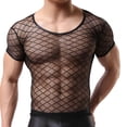thumbnail image 2 of Camiseta Mesh Sheer para hombre Camiseta interior ajustada para hombre Tops Shorts Underpants, 2 of 9
