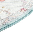 thumbnail image 6 of Unique Loom Paragon Collection Area Rug - Daneker (3' 3" Round Aqua and Blue/Beige), 6 of 7