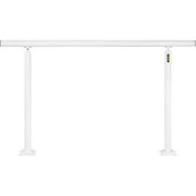 VEVOR Outdoor Stair Railing Kit, 5 ft Handrails 0-5 Steps, Adjustable Angle White Aluminum Stair Hand rail for The Elderly, Handrails For Outdoor Steps