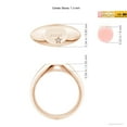 thumbnail image 4 of ANGARA Natural Diamond Pisces Signet Ring in 14K Rose Gold for Women (Size-1.3mm| Color-H| Clarity-SI2) | April Birthstone, Birthday, Anniversary, Jewelry Gift for Women | Natural Diamond Ring, 4 of 8