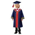 thumbnail image 6 of WELOIJEVBE Kids Kindergarten Graduation Cap and Gown Set Graduation Photography Outfit Navy Cap and Gown Outfit 5-6 Years, 6 of 6