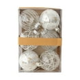 thumbnail image 3 of Juego de 6 piezas de adornos de bolas de Navidad, colgantes con lazo, decoración de de Navidad para compromiso, dormitorio, inauguración de la Estilo A, 3 of 8