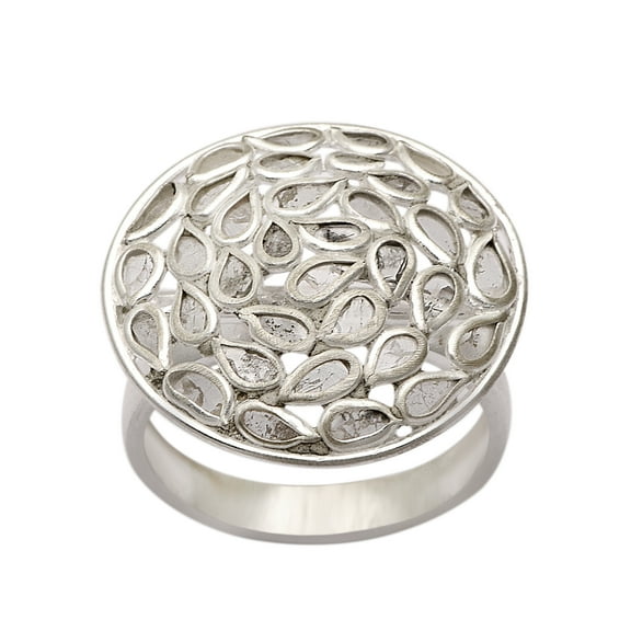 Mooneye 2.50 CT Natural Diamond Polki Cocktail Women's Valentines Day Gifts Ring 925 Sterling Silver