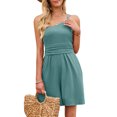 thumbnail image 2 of TRKIYQC Mono Corto de un Hombro para Mujer, Verano Casual Cintura Alta Color sólido Piernas Sueltas Plisado Decoración Monos TRKIYQC casual, 2 of 5