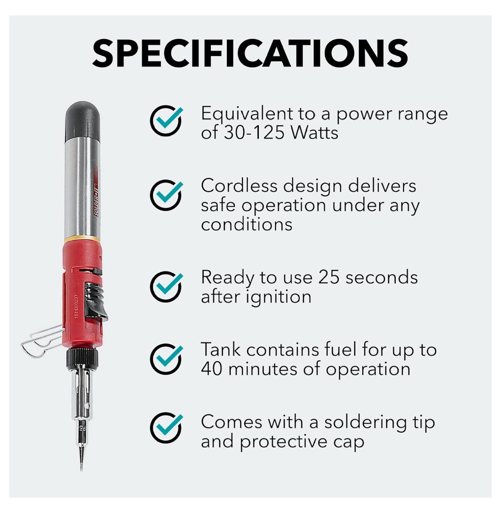 SolderPro 150 Soldering Iron Kit (PRO-150K) | Multi-Function Butane Heat Tool with Tips and Case | Cordless and Portable Soldering Gun | Home Improvement Tools and Soldering Kit
