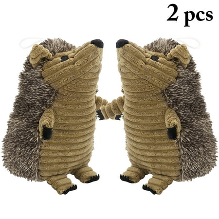2PCS Dog Chew Toys,Kapmore Stuffed Plush Hedgehog Squeaky Replacement Burrow Toys for Dog Aggressive