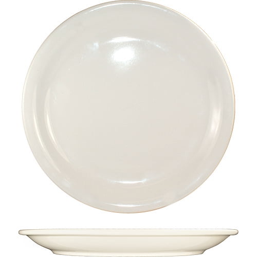 International Tableware Valencia Narrow Rim Round Plate American White, 9" Diameter x 3/4" Height, Stoneware | 24/Case
