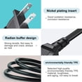 thumbnail image 3 of Cable de alimentación YCWZZH de 3 metros con 2 clavijas para parlantes JBL y ONN, 3 of 4