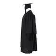 thumbnail image 2 of Vestido de graduación de licenciatura negro de pregrado Vestido de adulto tejido Vestido de graduación de escuela secundaria universitaria, 2 of 4