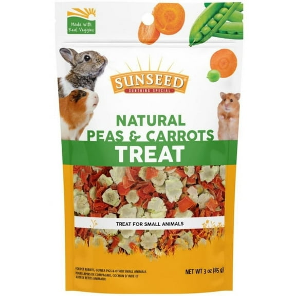Sunseed Peas and Carrots Small Animal Treat [Small Pet Rabbit Treats, New Small Pet Supplies, Sunseed, Small Pet Supplies] 3 oz