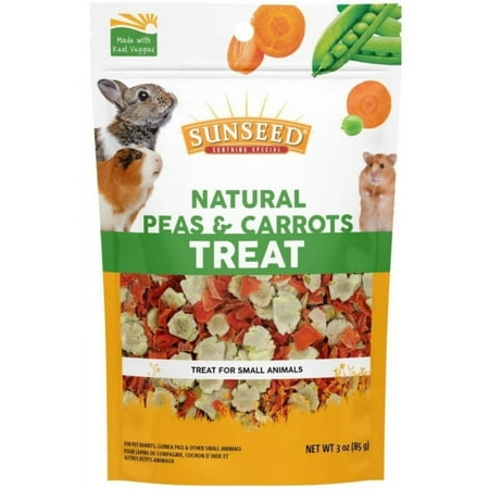 Sunseed Peas and Carrots Small Animal Treat [Small Pet Rabbit Treats, New Small Pet Supplies, Sunseed, Small Pet Supplies] 3 oz