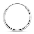 thumbnail image 4 of SuperJeweler 12MM Endless Hoop Earrings in Sterling Silver for Women, 4 of 6