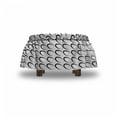 thumbnail image 4 of Black and White Ottoman Cover, Slanted Ovals, 2 Piece Slipcover Set with Ruffle Skirt for Square Round Cube Footstool Decorative Home Accent, Standard Size, Black and White, by Ambesonne, 4 of 5