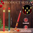 thumbnail image 3 of HSHDLDF 24 Packs Flameless Taper Candles Battery Operated 11 Inch Long Candle Light LED Flameless Candlesticks Fake Candles Flickering Tapered Candles for Valentine's Day, Wedding(Red, Green), 3 of 6