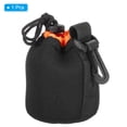 thumbnail image 3 of Unique Bargains Camera Lens Bag, 3.1' IDx3.9' H Drawstring Lens Pouch with Thick Protective Neoprene, Black Orange, 3 of 7