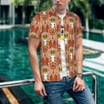 thumbnail image 6 of Lsque Cow Skull Pattern Mens Polo Golf Shirts Funny Graphics Shorts Sleeve Button Shirts Baseball T-shirt-X-Large, 6 of 7