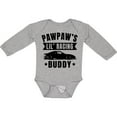 thumbnail image 3 of Inktastic Pawpaw's Lil' Racing Buddy with Car Silhouette Boys or Girls Long Sleeve Baby Bodysuit, 3 of 5