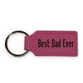 thumbnail image 3 of Keychain - Rectangle - Best Dad Ever - Leather, 3 of 5