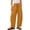 Yellow, variant on Womens Cotton Linen Barrel Sweatpants Casual Drawstring Elastic Waist Flowy Pants Dark Gray 3XL