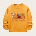 thumbnail image 2 of Confree Sweatshirts For Girls Graphic Print Long Sleeve Sweatshirt Spring Autumn Dailywear Fashion Comfortable Toddler Girls Pullover Top Size 3-4 Years Orange, 2 of 3