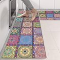 thumbnail image 2 of Kitchen Rugs Sets Of 2,Pink Diverse Mandala Pattern Anti Fatigue Kitchen Mat Rugs Non Slip Washable,Decorative Kitchen Floor Mats for Kitchen,Sink,Laundry,17"X47", 2 of 5