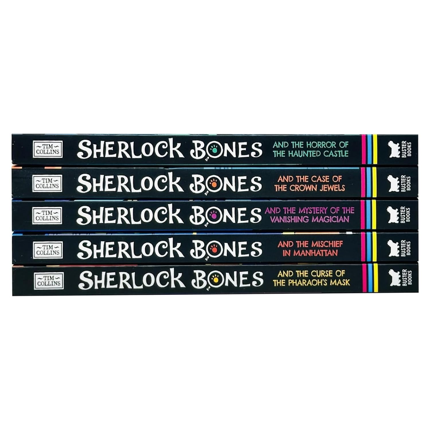 Adventures of Sherlock Bones 5 Book Set by Tim Collins &ndash; Funny Mystery Adventure Collection for Kids