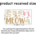 thumbnail image 2 of Cat Meow Wall Stickers Cat Whiskers Wall Decals Cute Cat Abstraction Stickers and Murals DIY Art PVC Wall Decal for Bedroom Kids Room LivingRoom, 2 of 7