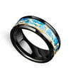 Dolphins Ocean Waves Steel Mens Womens Wedding Band Ring Ginger Lyne Collection