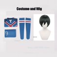thumbnail image 3 of Peluca de disfraz de Cosplay de Anime Blue Lock Rin Itoshi Rin, n.º 9, traje de fútbol, uniformes para fiesta deportiva de Halloween para hombre, 3 of 5