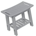 thumbnail image 2 of Banco de ducha, taburete, silla de baño, regalo con estante de almacenamiento y asa para sala de yoga Gris, 2 of 8