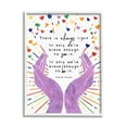 thumbnail image 4 of Stupell Industries There's Always Light Phrase Purple Hands Rainbow Hearts, 24 x 30,Design by Erica Billups, 4 of 5