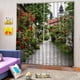 thumbnail image 2 of Cortinas sedosas con estampado 3D anti-UV para ventana, cenefa para sala de estar, 59x65 Rose Town, 2 of 8