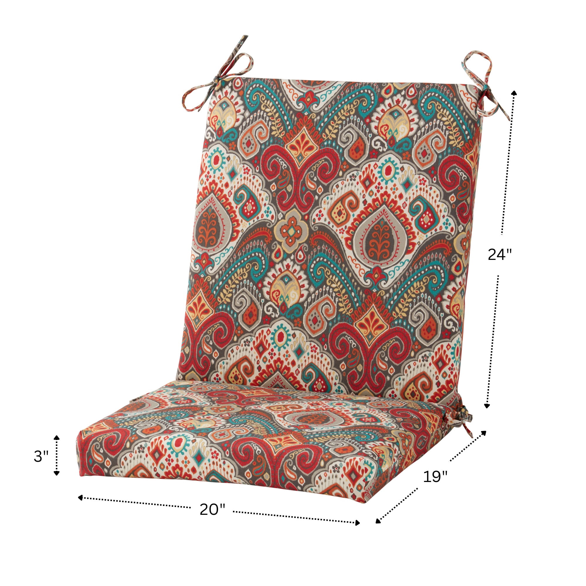 Greendale Home Fashions Outdoor 43'' x 20'' High Back Chair Pad, Asbury Park