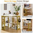 thumbnail image 5 of VECELO Student Study Workstation with Keyboard Tray and Shelf Corner Desk, Gold, 5 of 9
