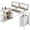 White, variant on edx 47 Inch L Shaped Desk with Power Outlets, Computer Desk with 3 Drawers, Shelves, Monitor Stand, Corner Work, White