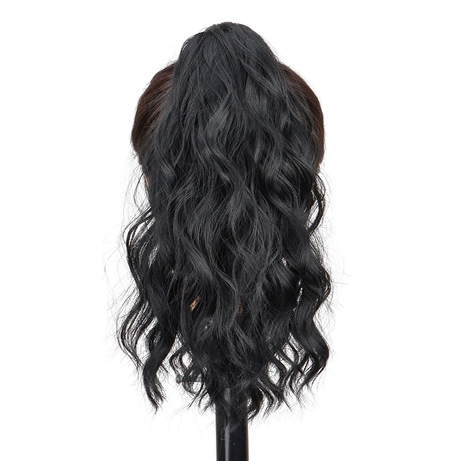 Synthetic 14Inch Short Wavy Brown Blonde Ponytail Hair Extension Claw Clip in Hairpiece   Style for Women