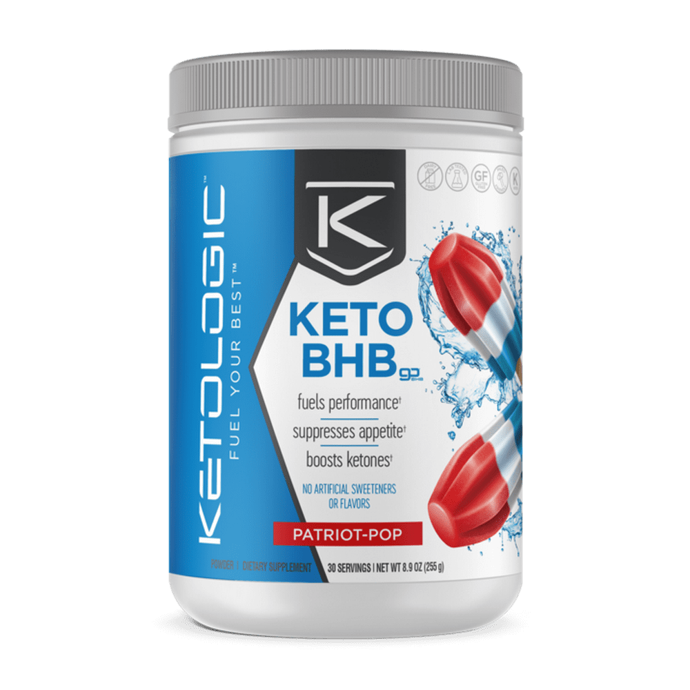 KetoLogic Keto BHB Exogenous Ketones Supplement, Patriot Pop 30