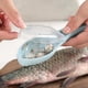 thumbnail image 2 of 4 piezas de cepillo azul para piel de pescado, cepillo para raspar escamas de pesca, raspadores, raspadores, cuchillos para pelar y limpiar pescado rápidamente, 2 of 5