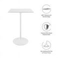 thumbnail image 5 of Modway Lippa 28" Square Modern Lacquered MDF Wood Bar Table in White, 5 of 8