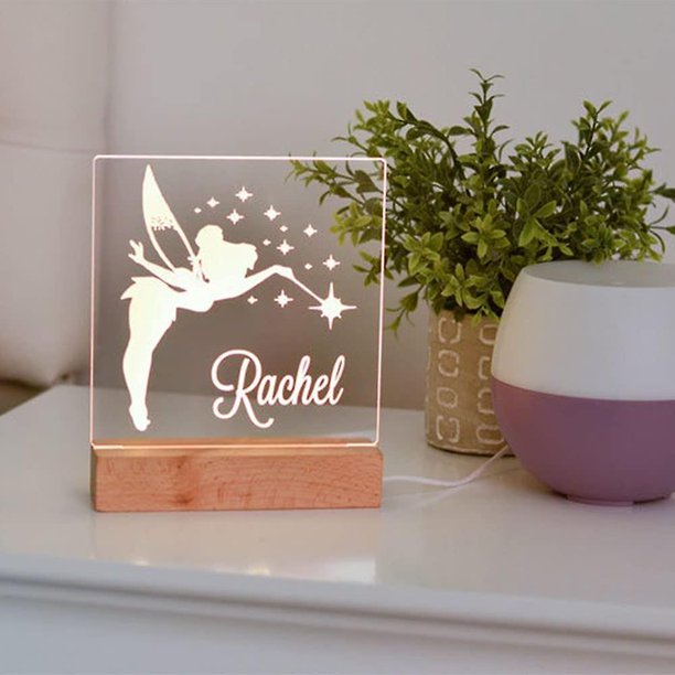 Lámpara de luces de noche de mariposa personalizada, luz de noche para niños, nombres personalizados Luz de noche de acrílico, luz de noche para niños, decoración de dormitorio, personalizada Feliz Sencillez